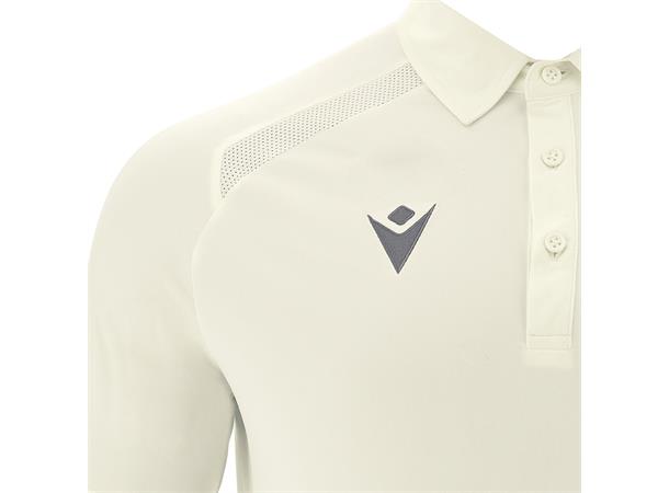 Hutton Shirt LS OFFWHT 4XS Teknisk langarmet poloskjorte 